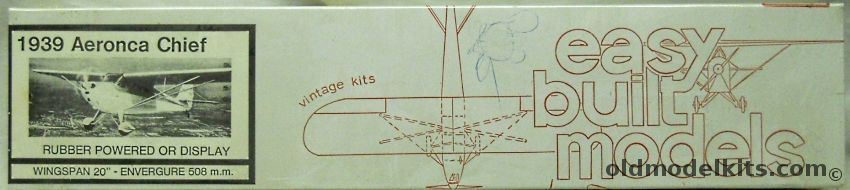 Easy Built Models 1939 Aeronca Chief - 20 Inch Wingspan, FF-21 plastic model kit